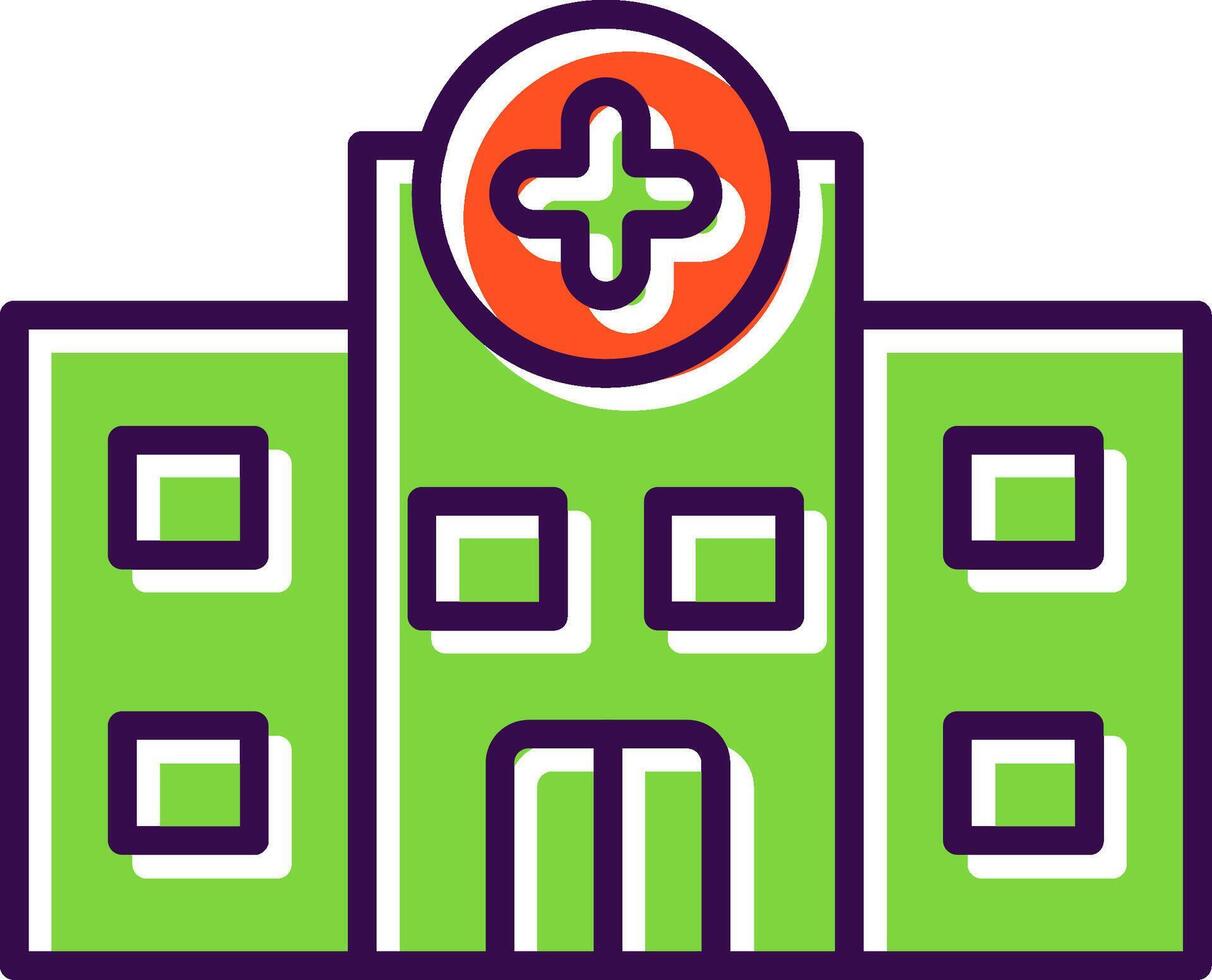 Hospital filled Design Icon vector