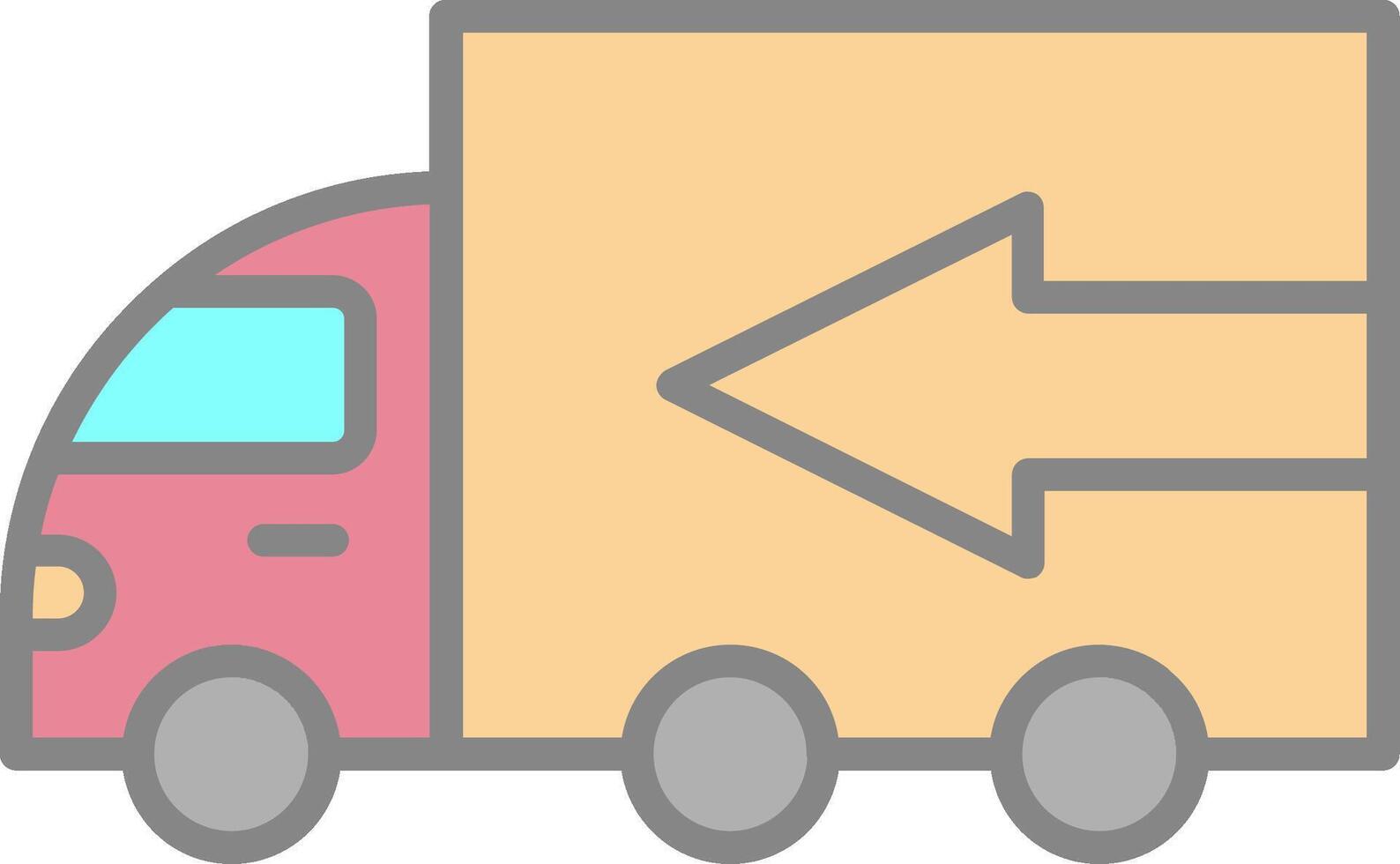 Truck Line Filled Light Icon vector