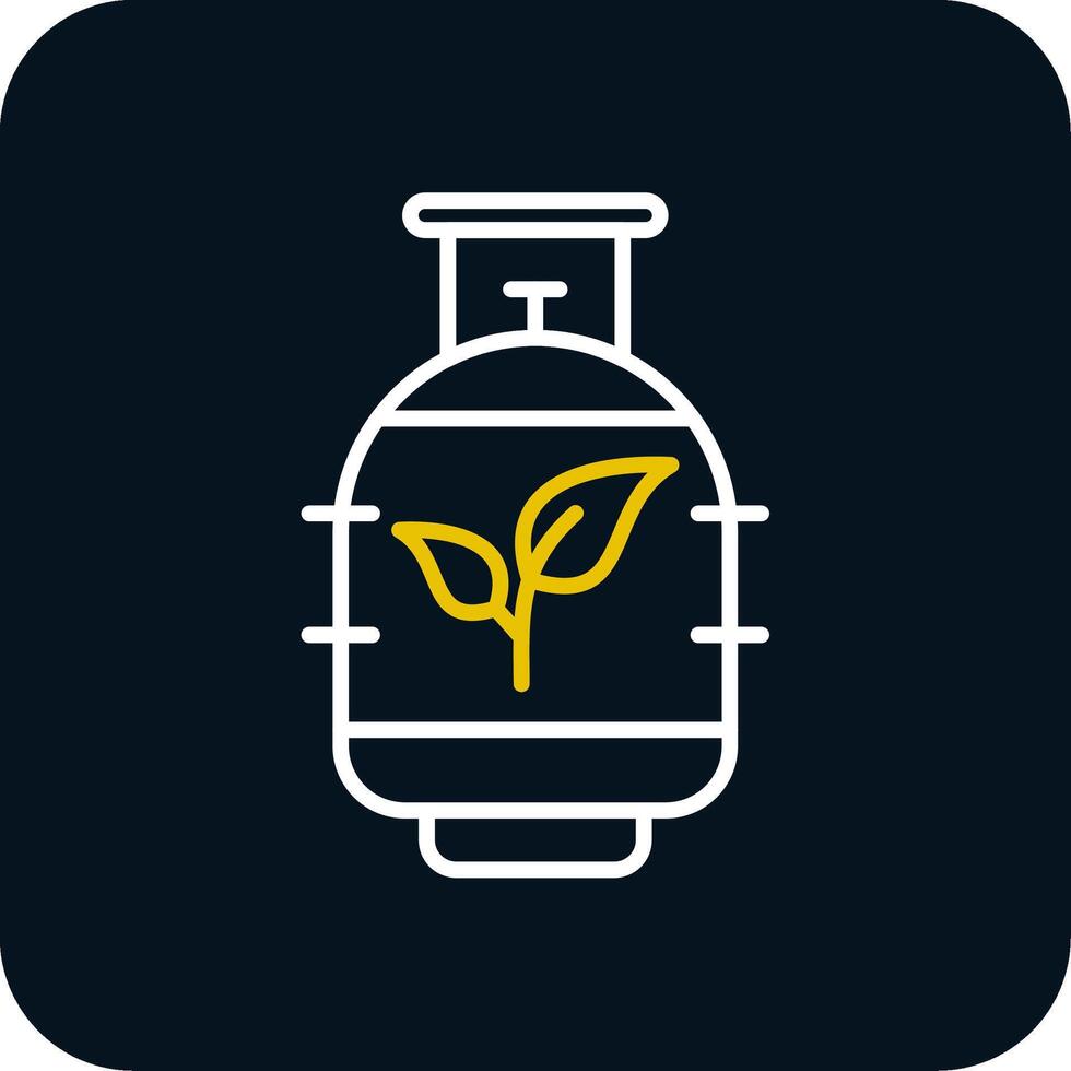 Bio Gas Line Red Circle Icon vector