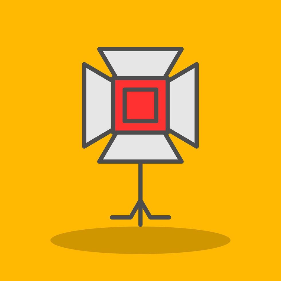 Spotlight Filled Shadow Icon vector