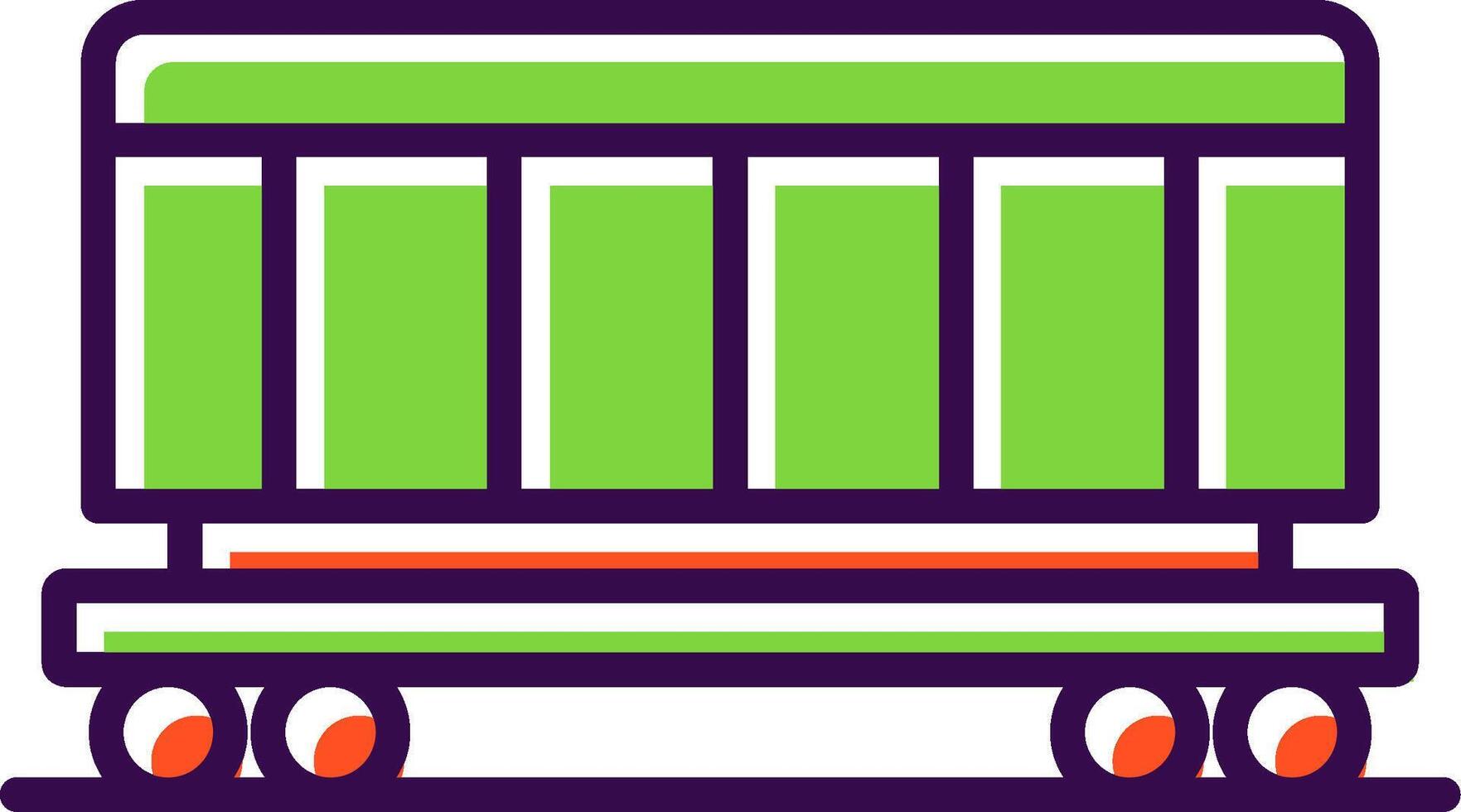 Cargo Train filled Design Icon vector