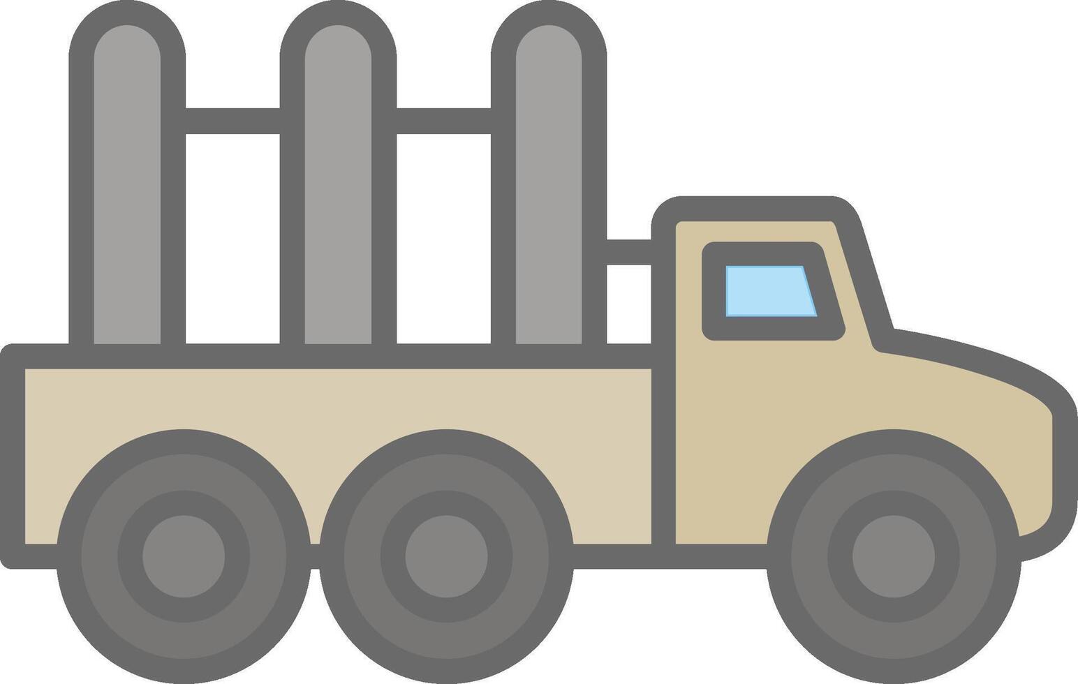 Truck Line Filled Light Icon vector