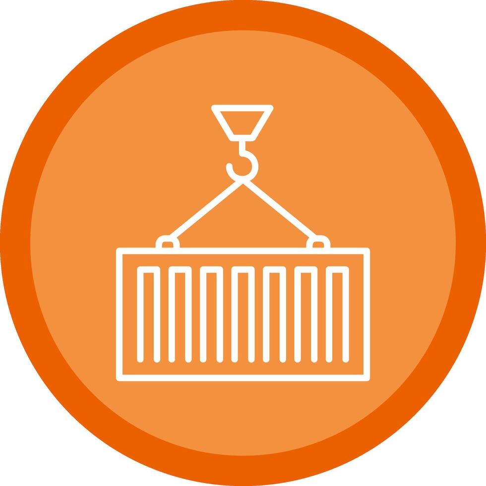 Container Loading Line Multi Circle Icon vector