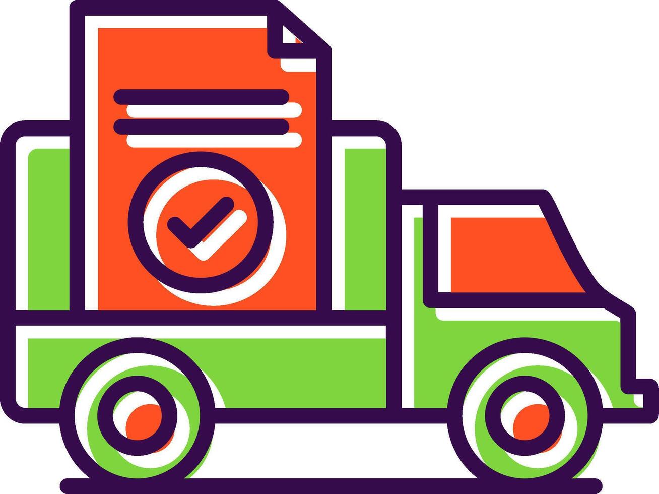 Proof Of Delivery filled Design Icon vector