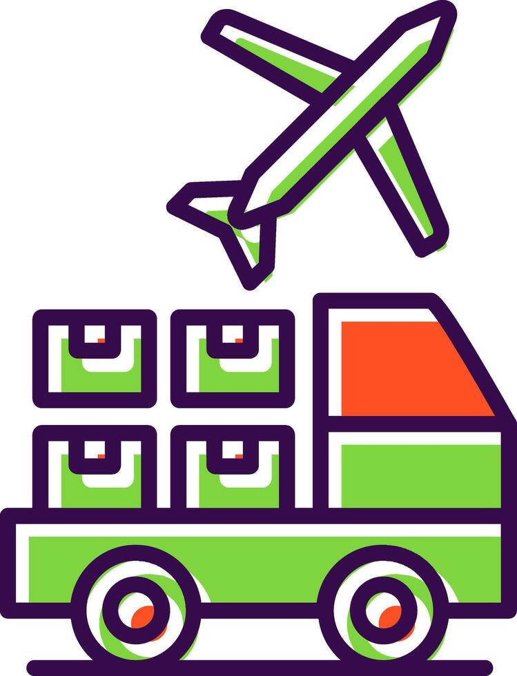 Logistic Service Provider filled Design Icon vector