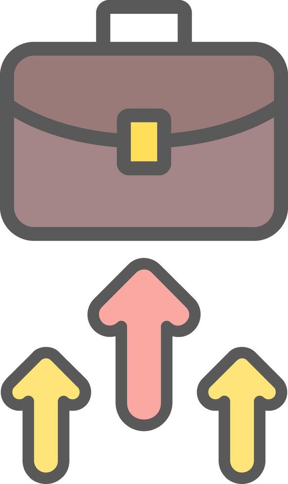 Business Line Filled Light Icon vector