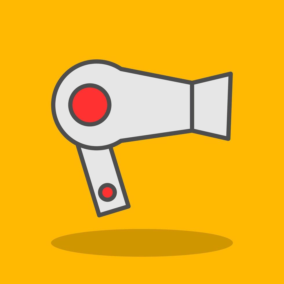 Hairdryer Filled Shadow Icon vector