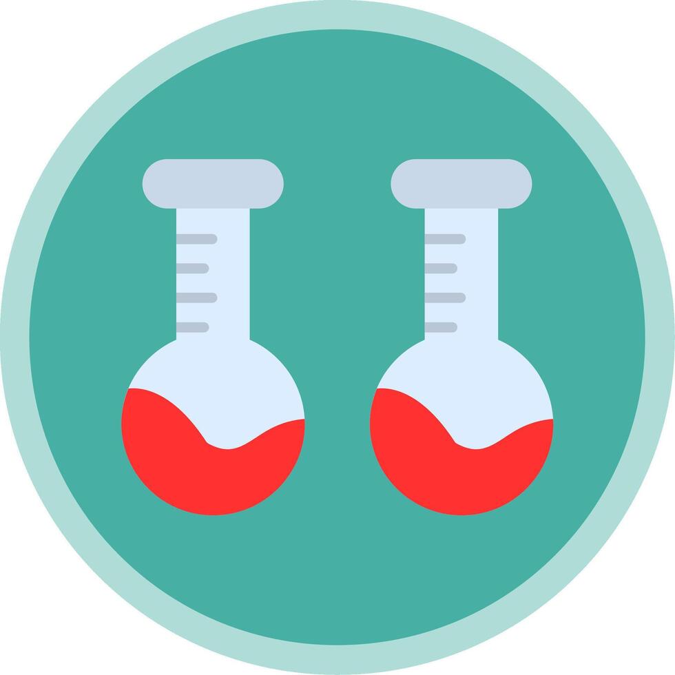 Volumetric Flask Flat Multi Circle Icon vector