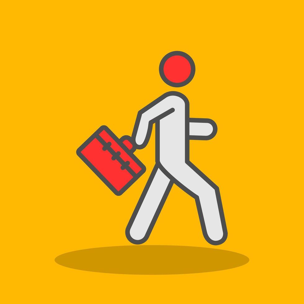 Man Filled Shadow Icon vector