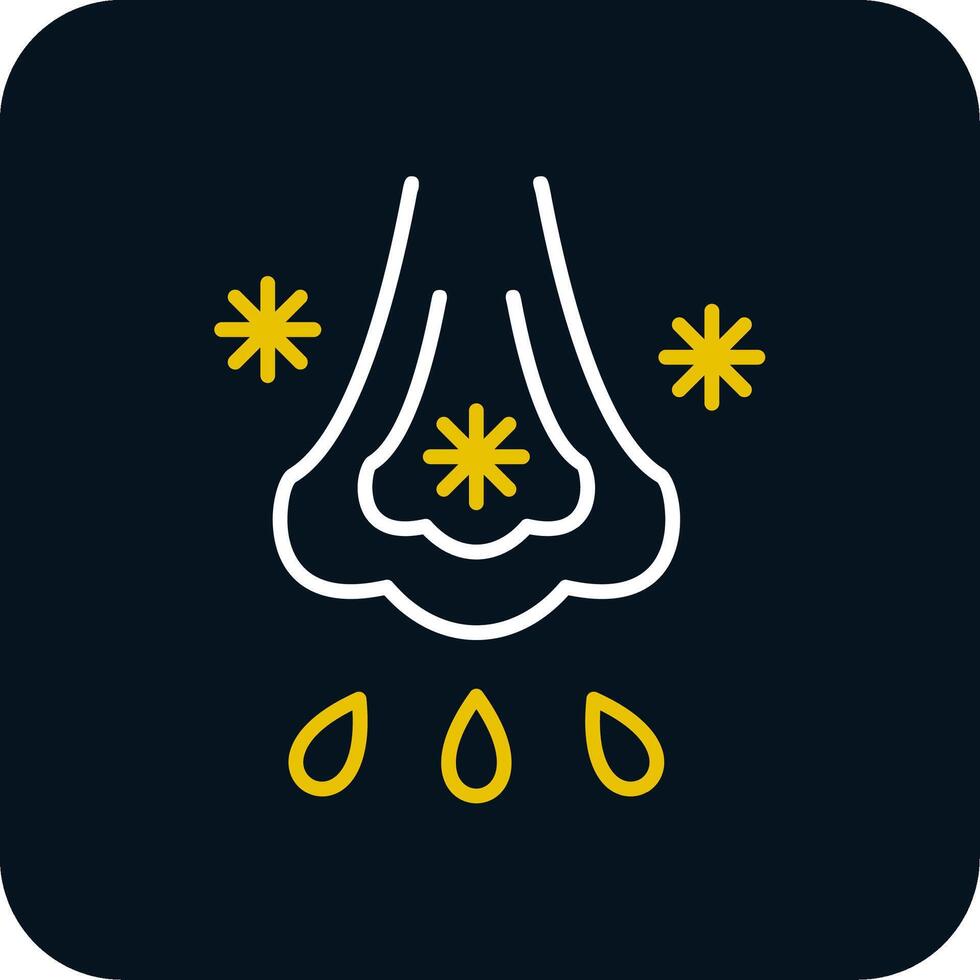 Immunlology Alergy Line Red Circle Icon vector