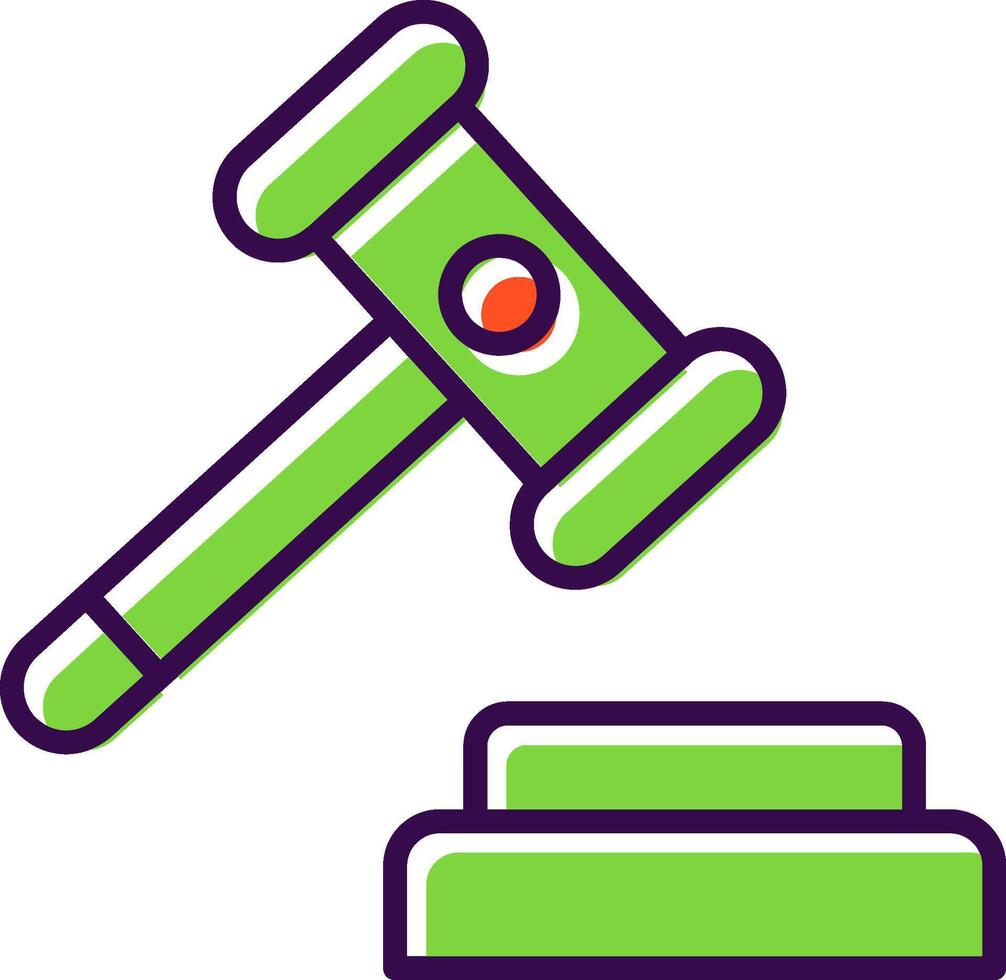 Auction filled Design Icon vector