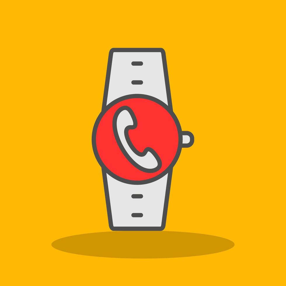 Incoming Call Filled Shadow Icon vector