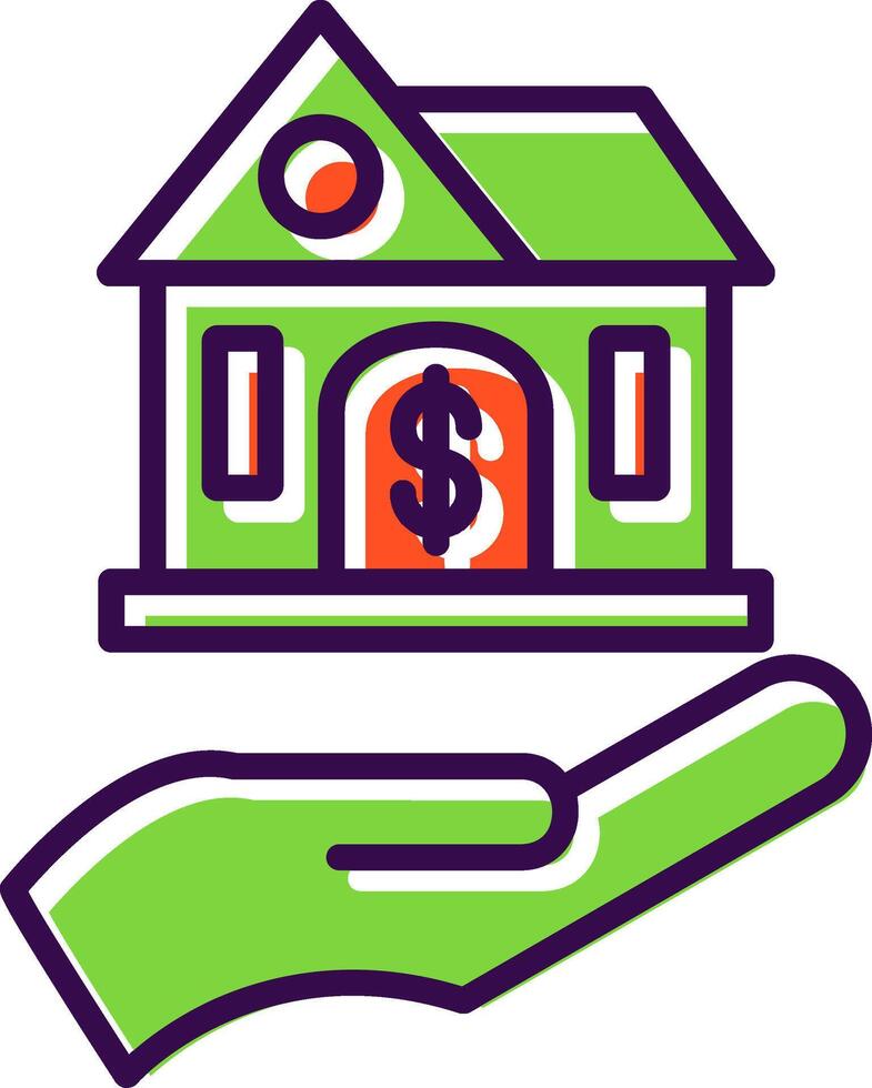 Buy A house filled Design Icon vector