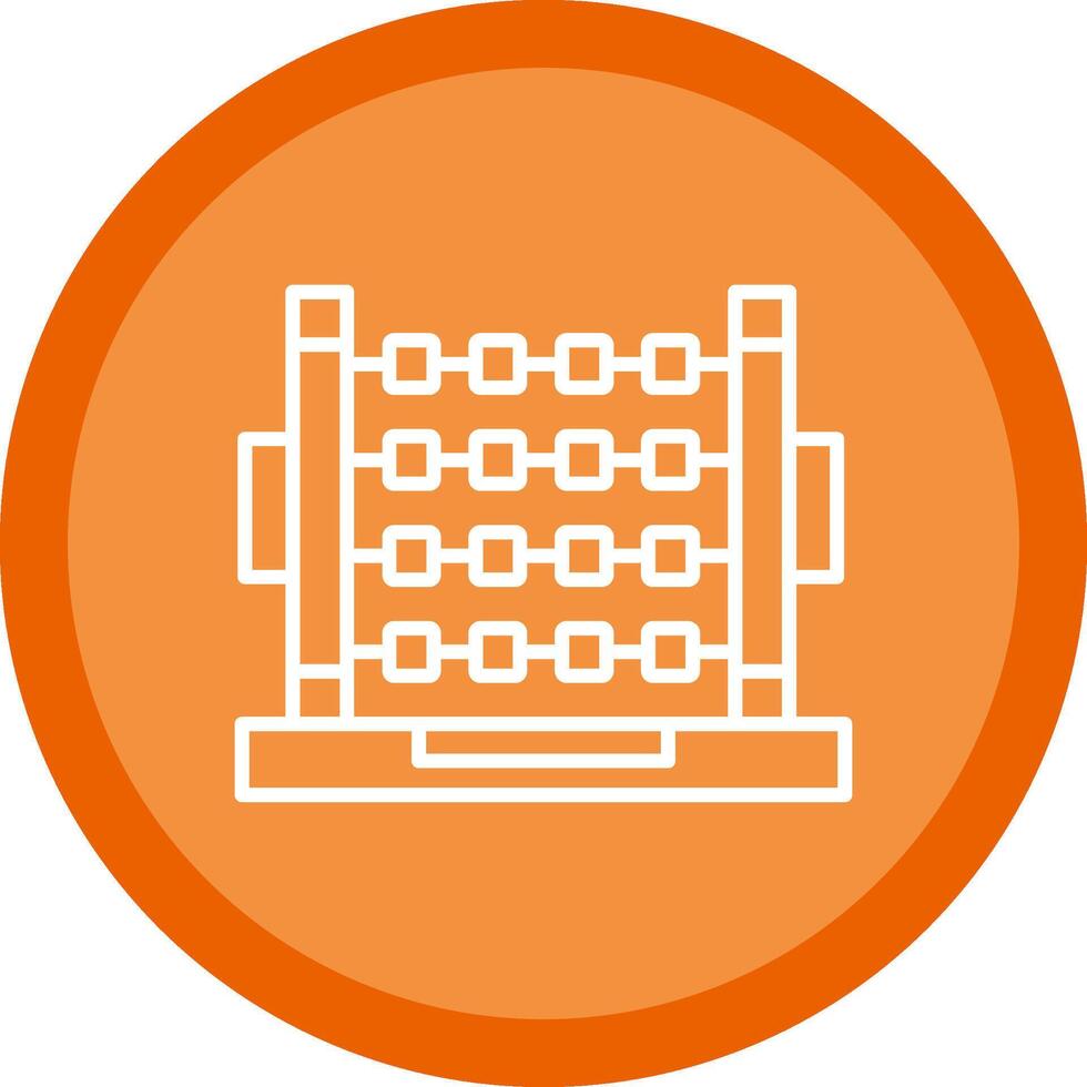 ábaco línea multi circulo icono vector