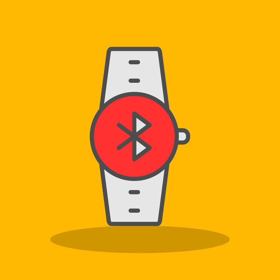 Bluetooth Filled Shadow Icon vector