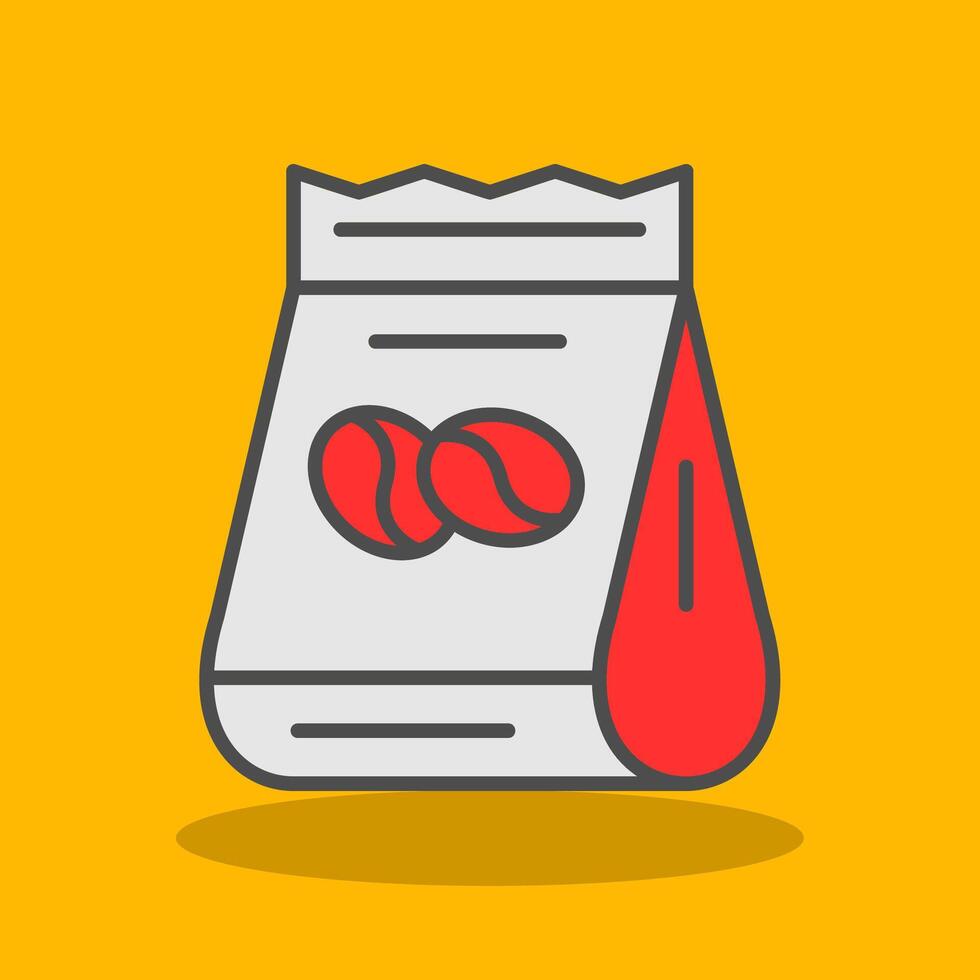 Beans Bag Filled Shadow Icon vector