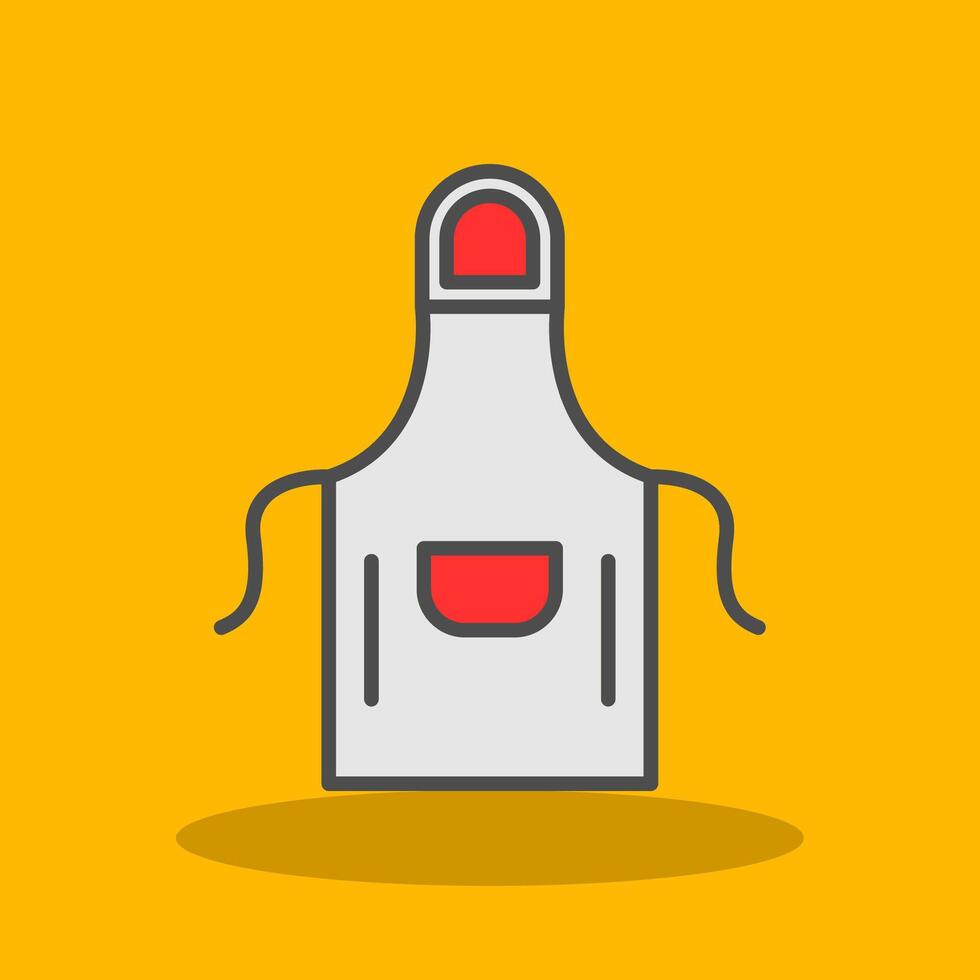 Apron Filled Shadow Icon vector