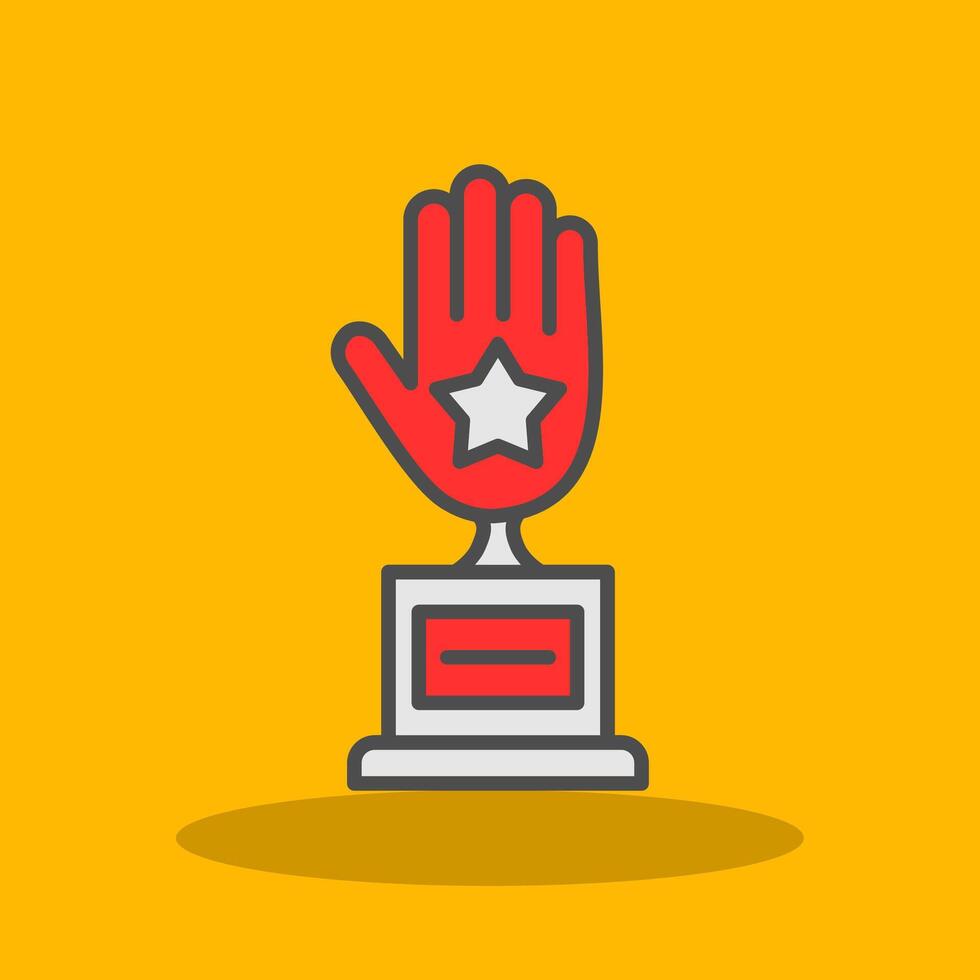 Hand Filled Shadow Icon vector