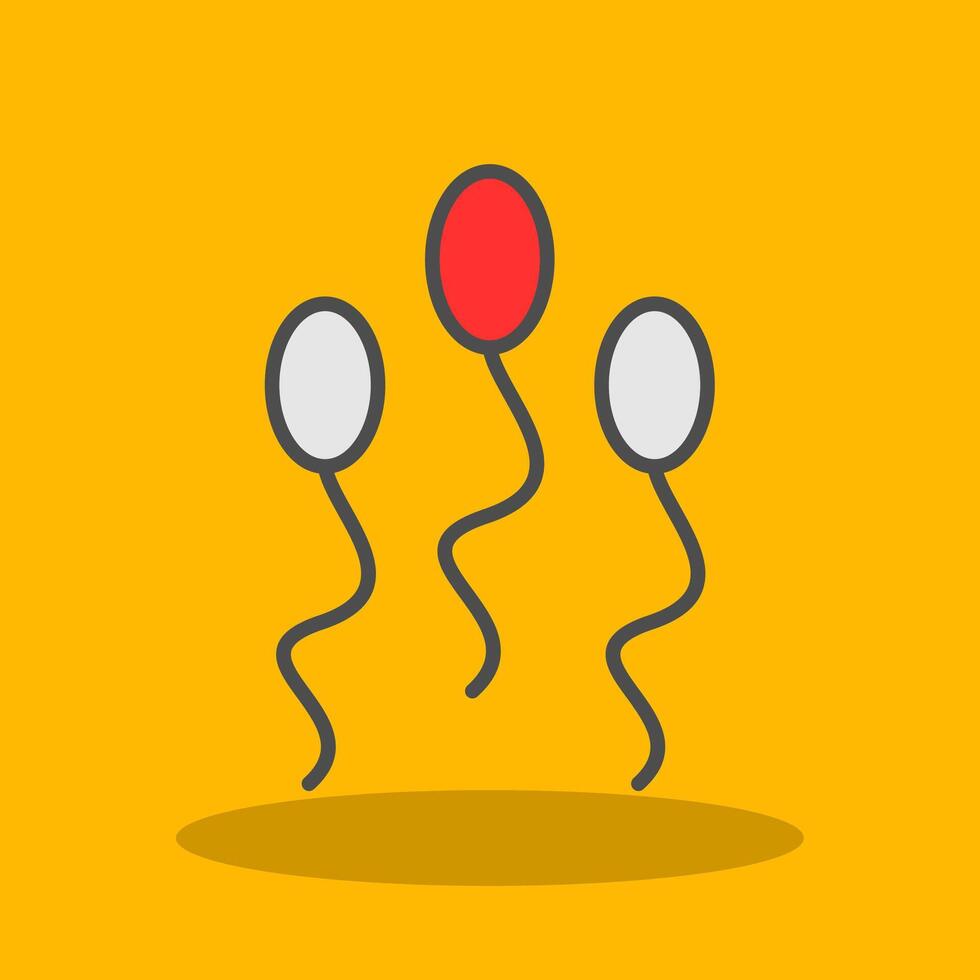 Sperm Filled Shadow Icon vector