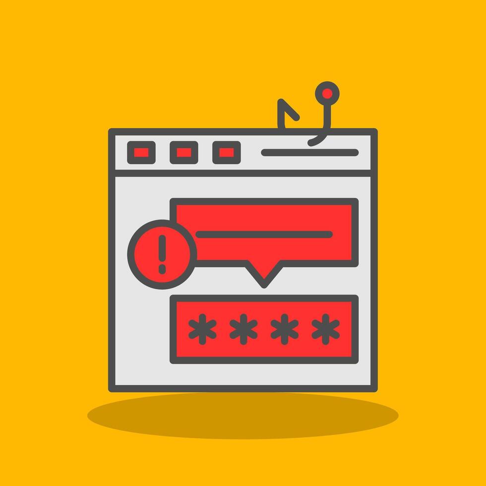 Spoofing Filled Shadow Icon vector