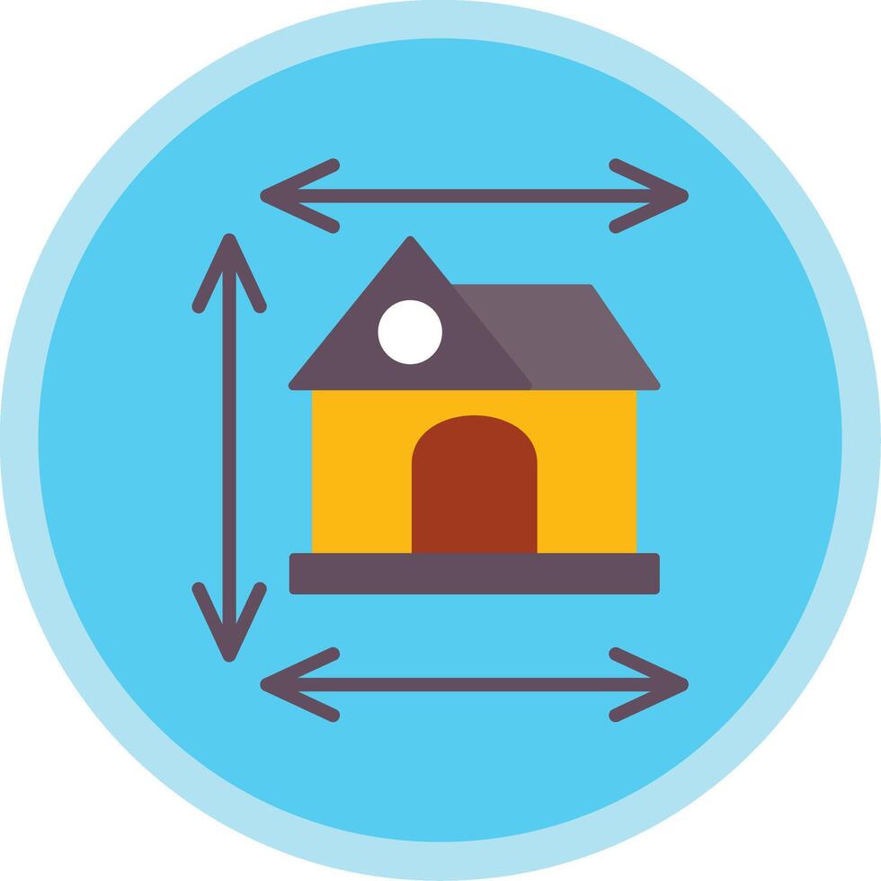 hogar dimensiones plano multi circulo icono vector