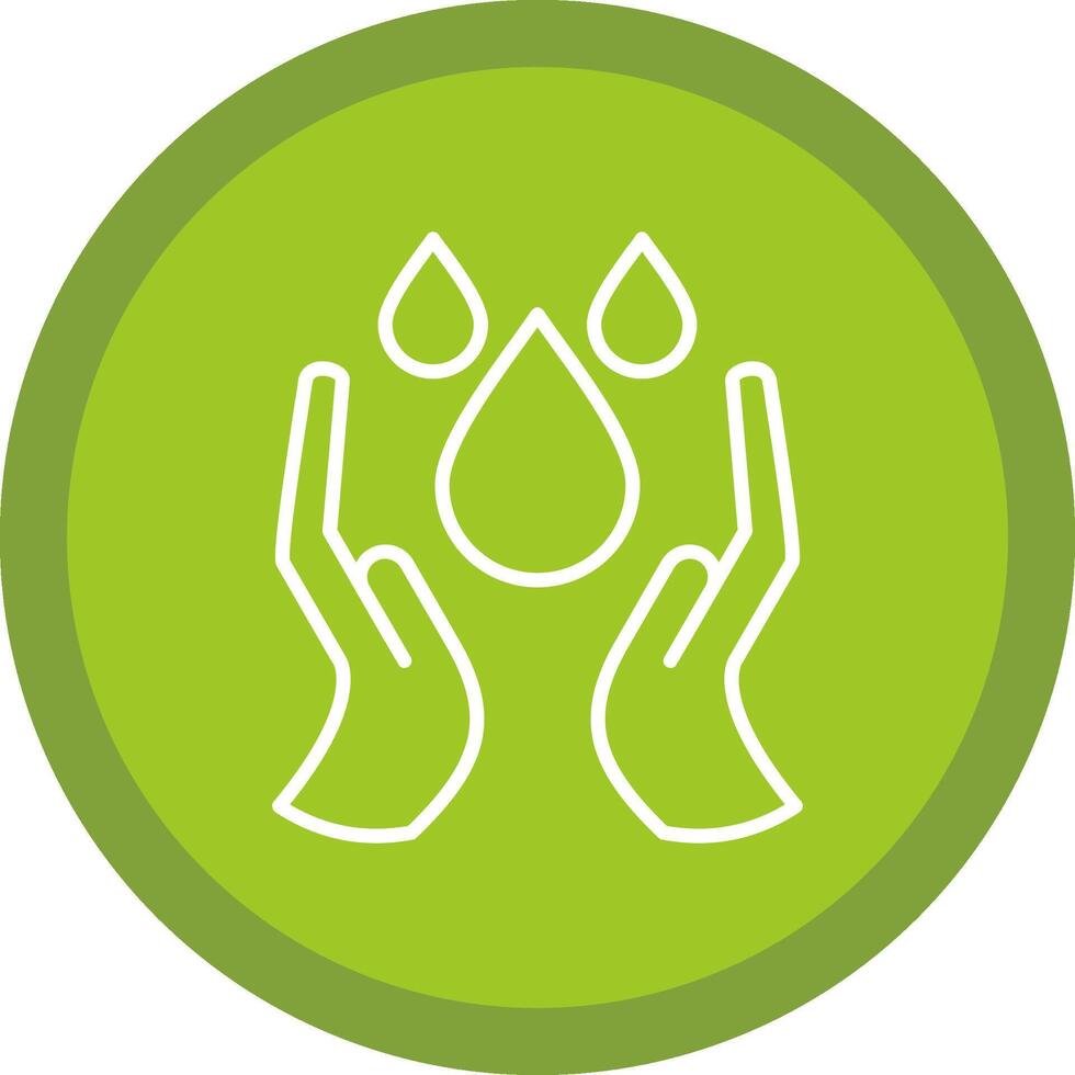 Water Saving Line Multi Circle Icon vector