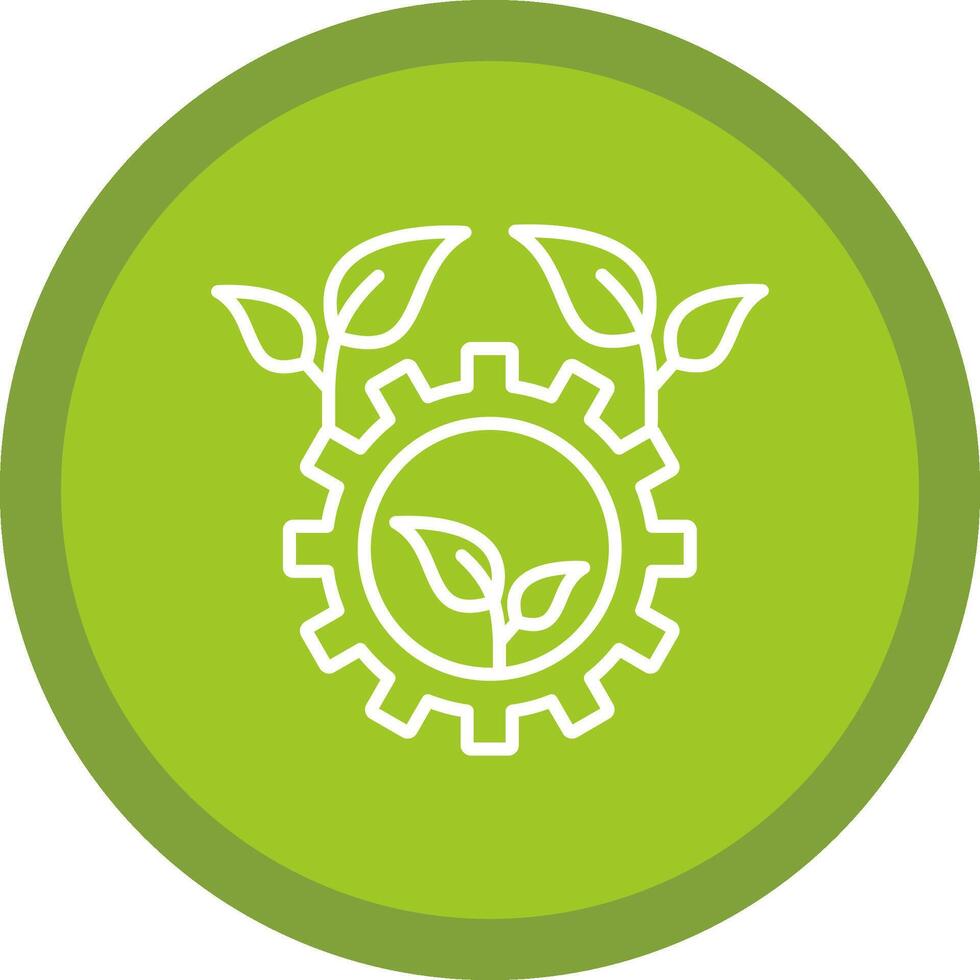 Eco Services Line Multi Circle Icon vector