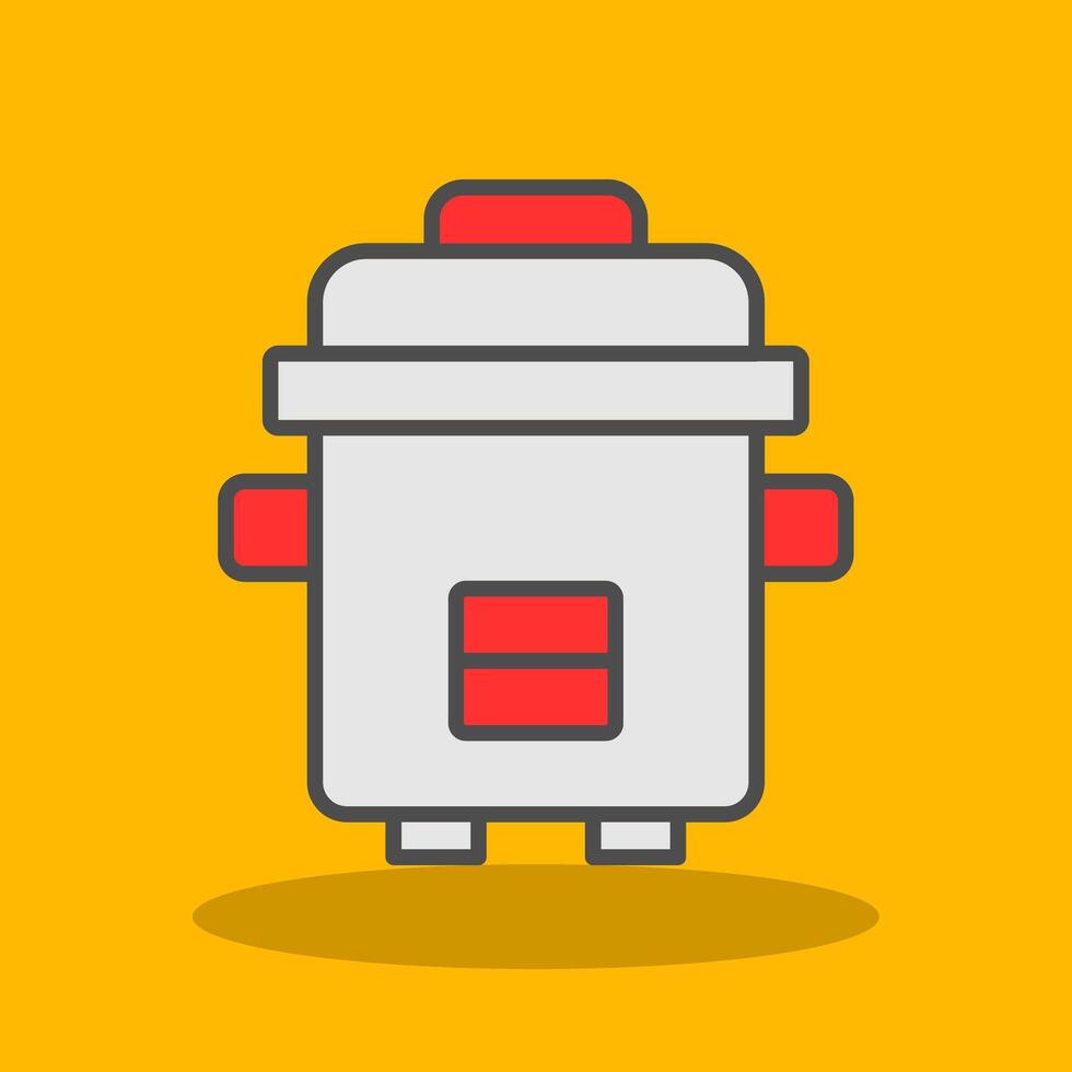 presión Horno lleno sombra icono vector
