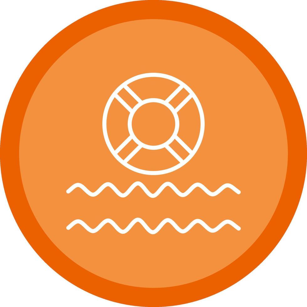 Life Saver Line Multi Circle Icon vector