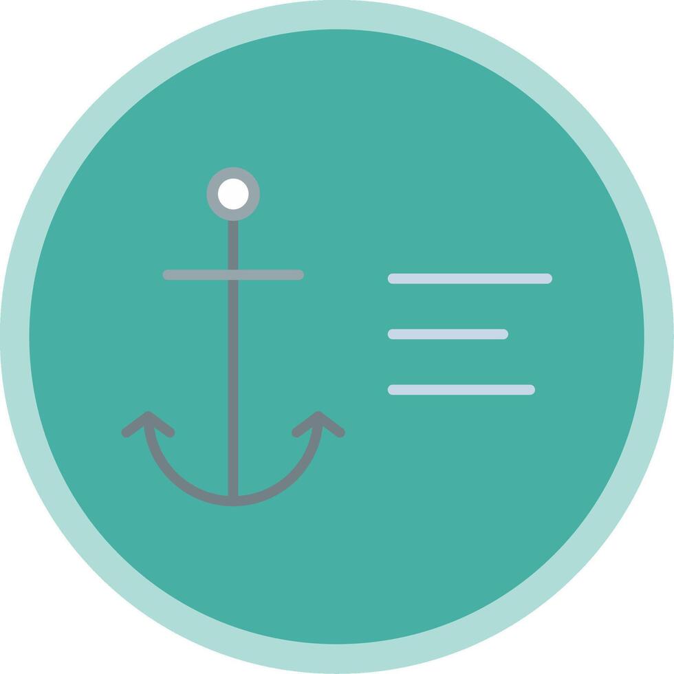 Anchor Flat Multi Circle Icon vector