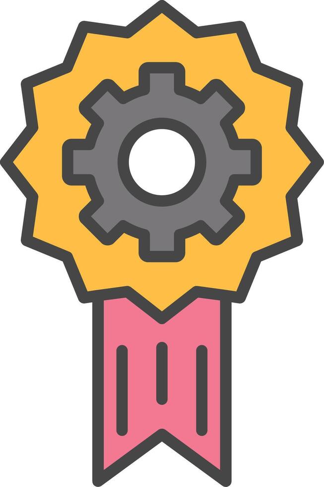 Computer control Line Filled Light Icon vector