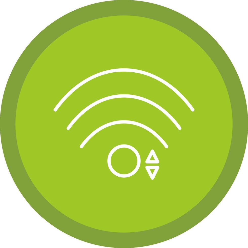 Wifi línea multi circulo icono vector