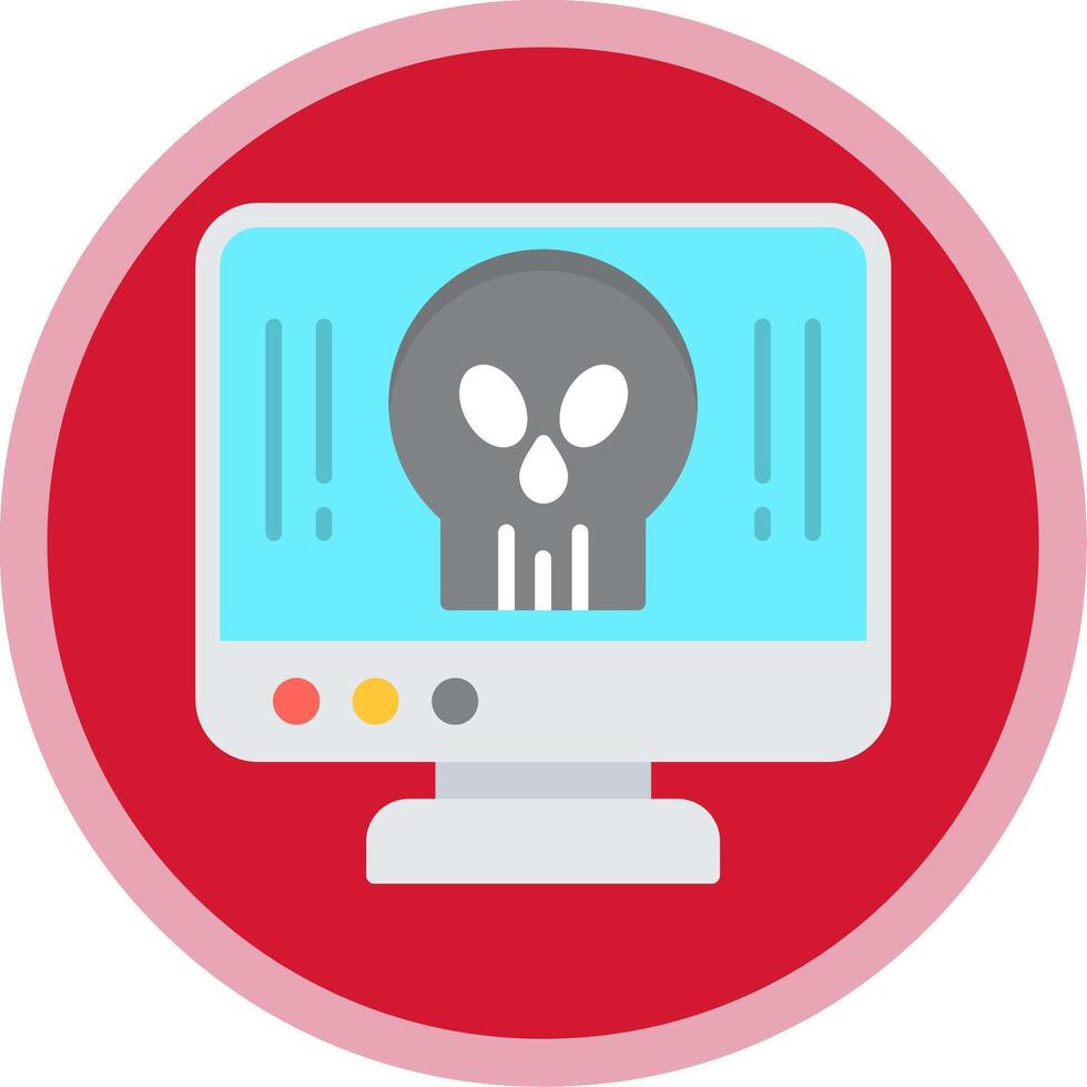 Computer Flat Multi Circle Icon vector