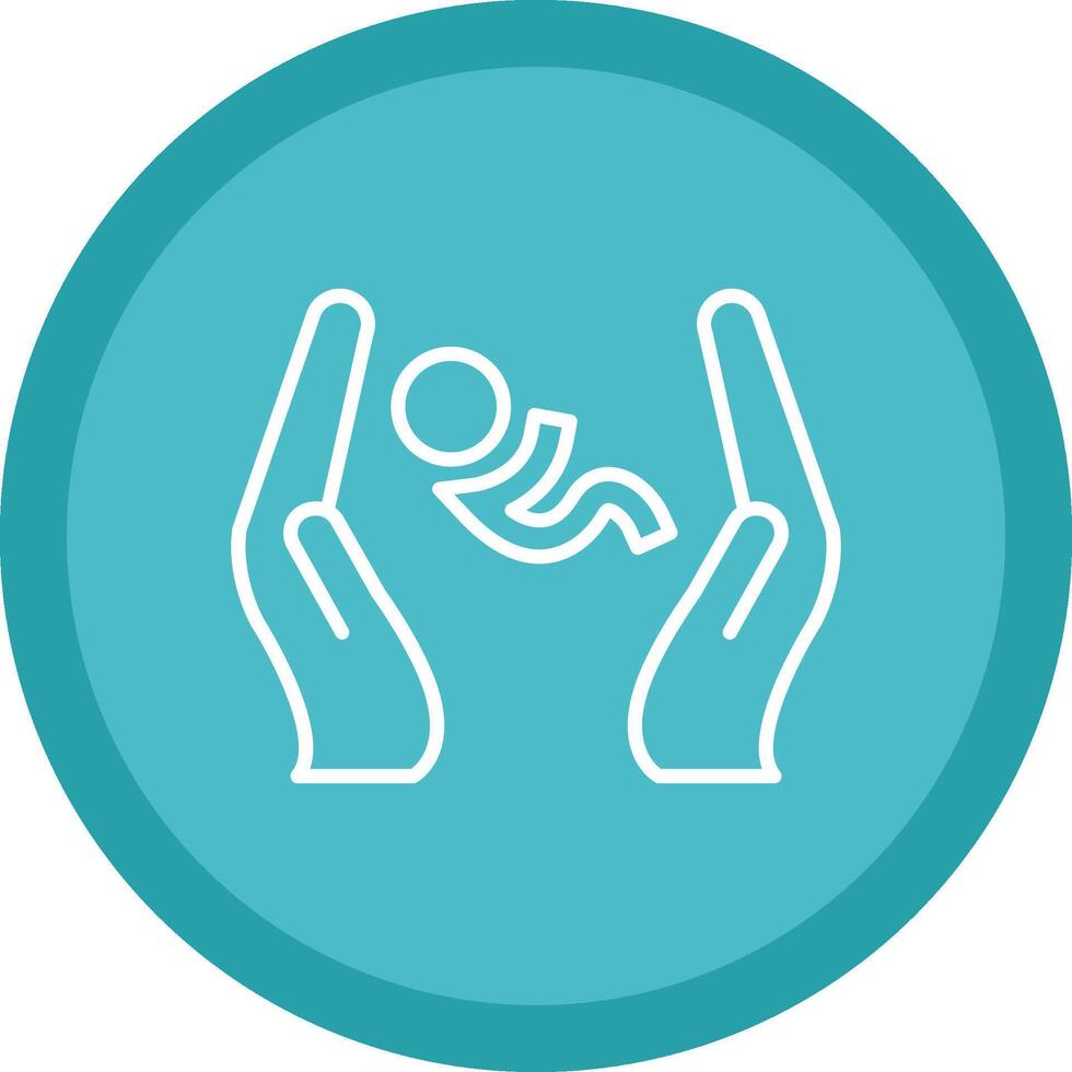 Postnatal Care Line Multi Circle Icon vector