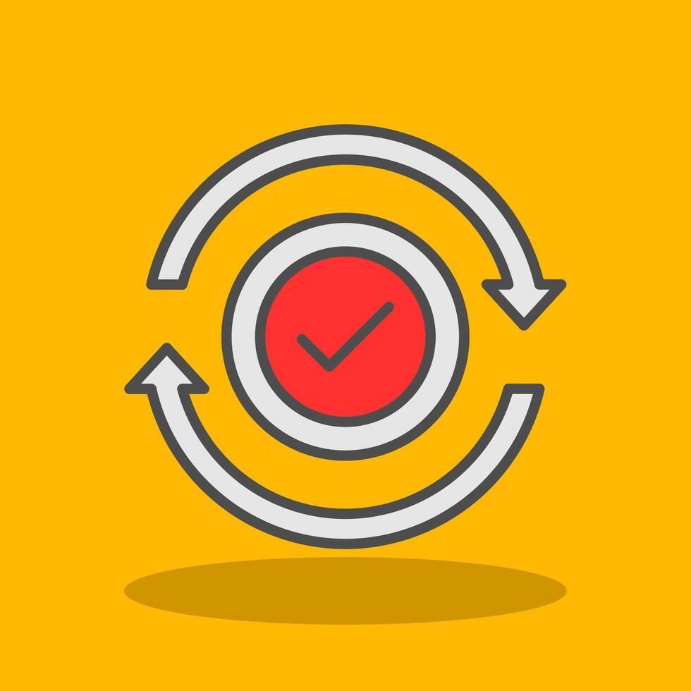 Refresh Filled Shadow Icon vector