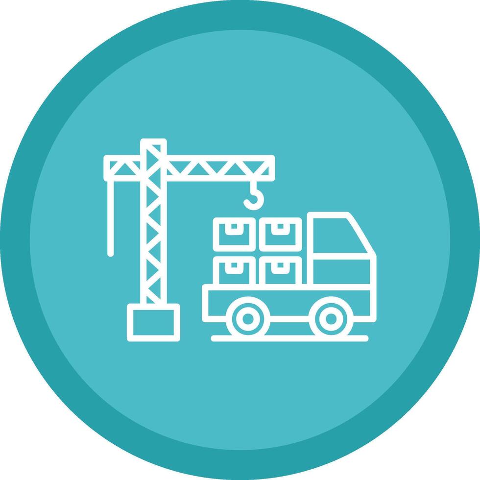 Loader Work Line Multi Circle Icon vector