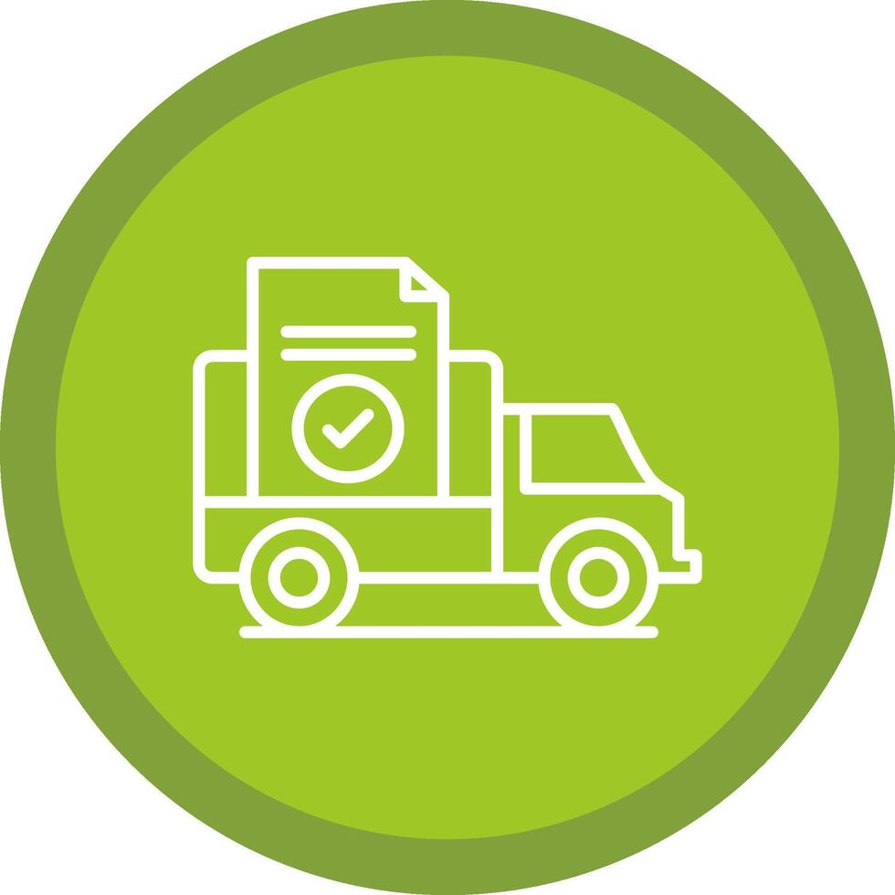 Proof Of Delivery Line Multi Circle Icon vector