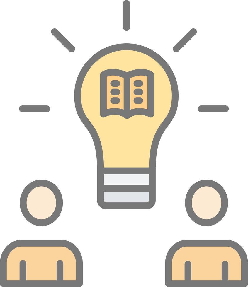 Pedagogy Line Filled Light Icon vector