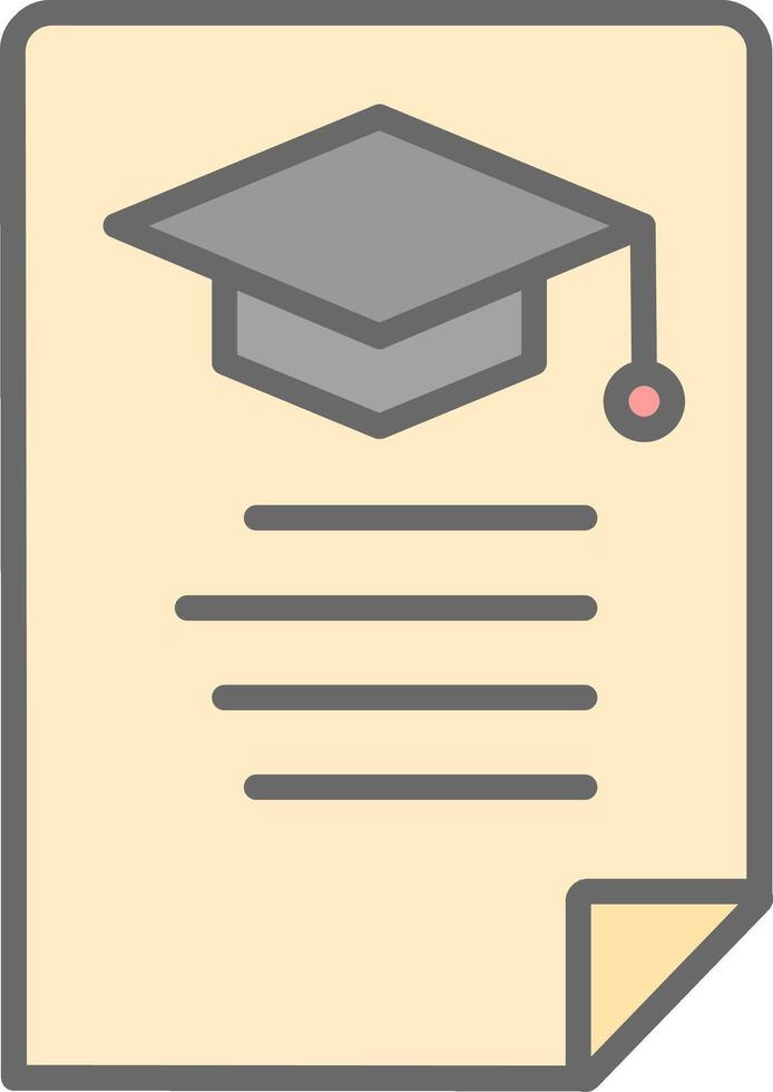 Education News Line Filled Light Icon vector