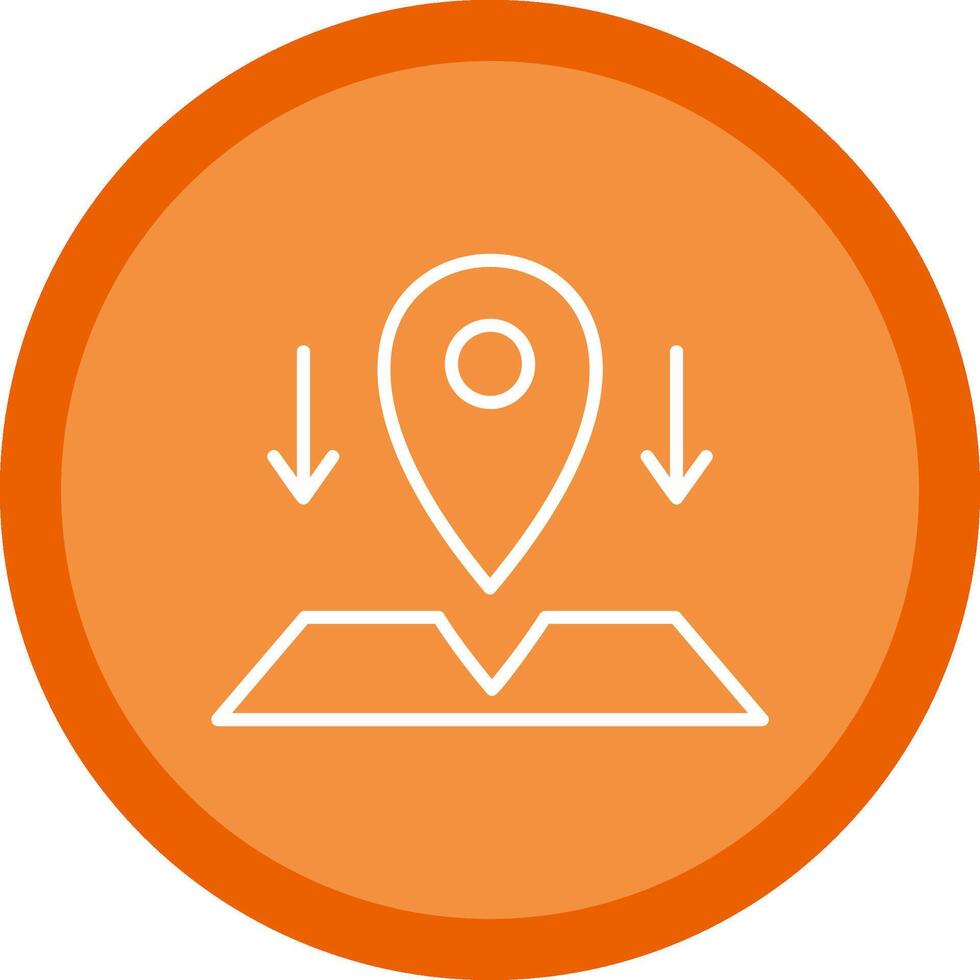 Locations Line Multi Circle Icon vector