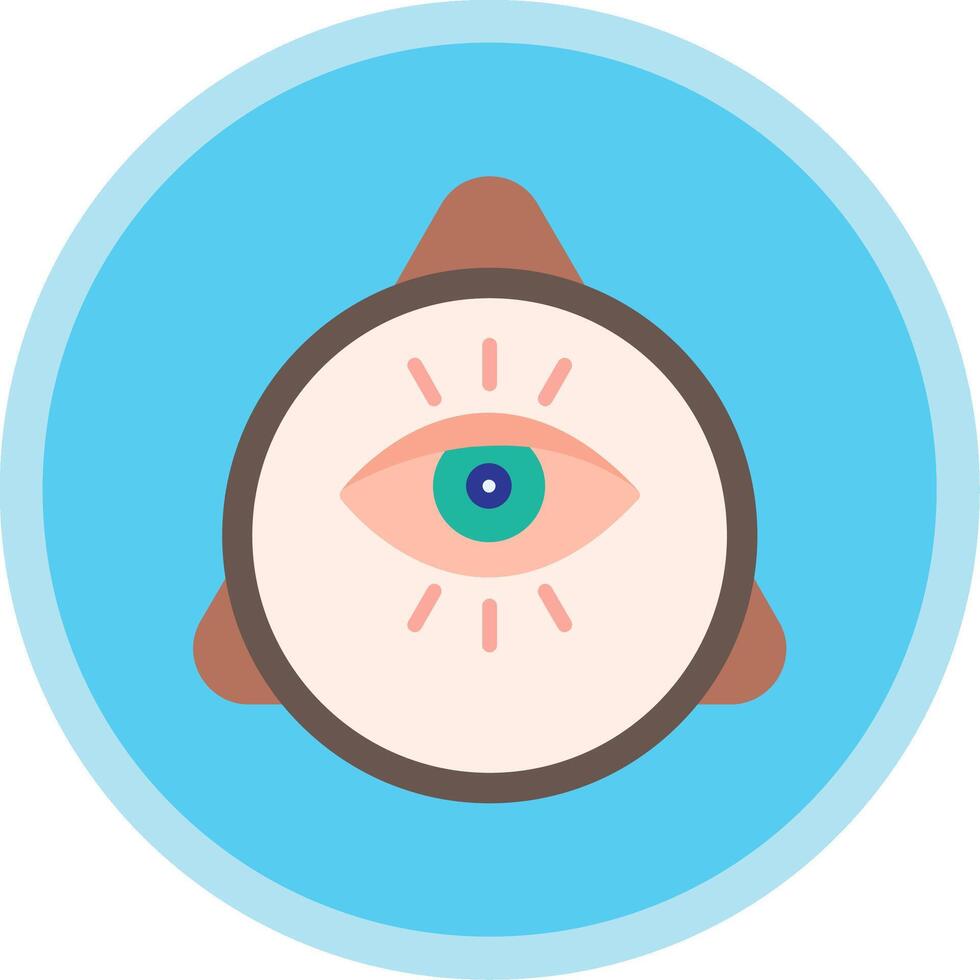 Eye Of Providence Flat Multi Circle Icon vector