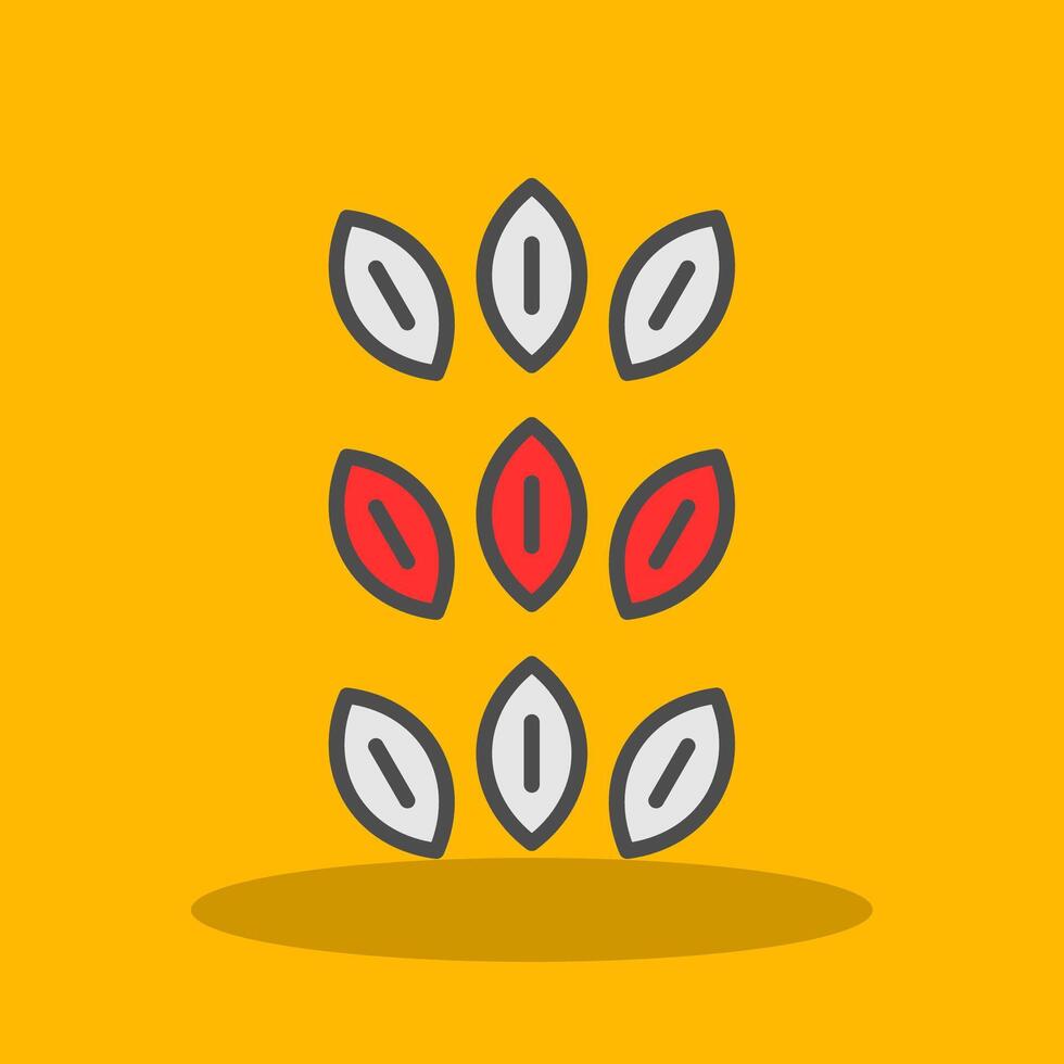 Sesame Filled Shadow Icon vector