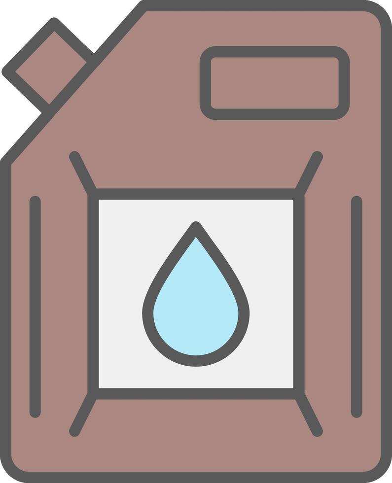 Biodiesel Engine Line Filled Light Icon vector