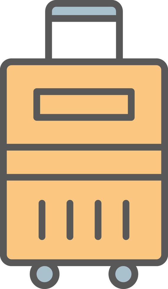 Luggage Line Filled Light Icon vector