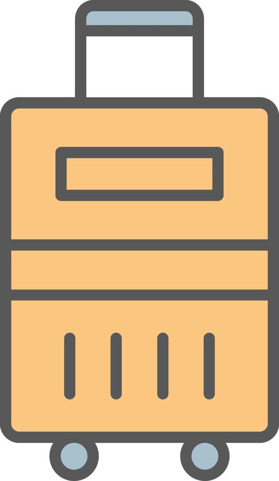 Luggage Line Filled Light Icon vector