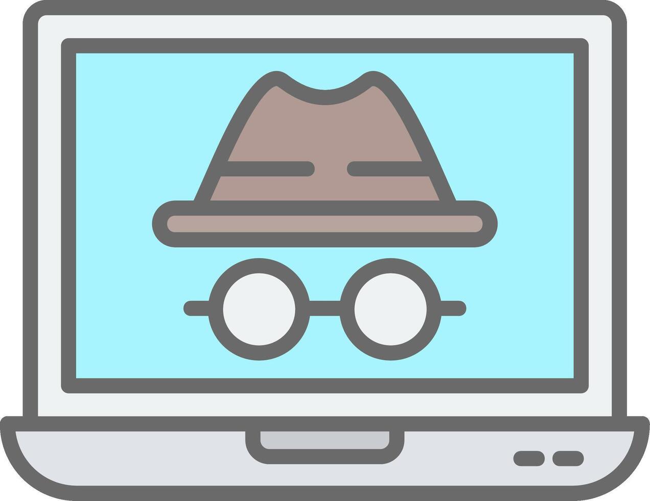 Incognito Line Filled Light Icon vector
