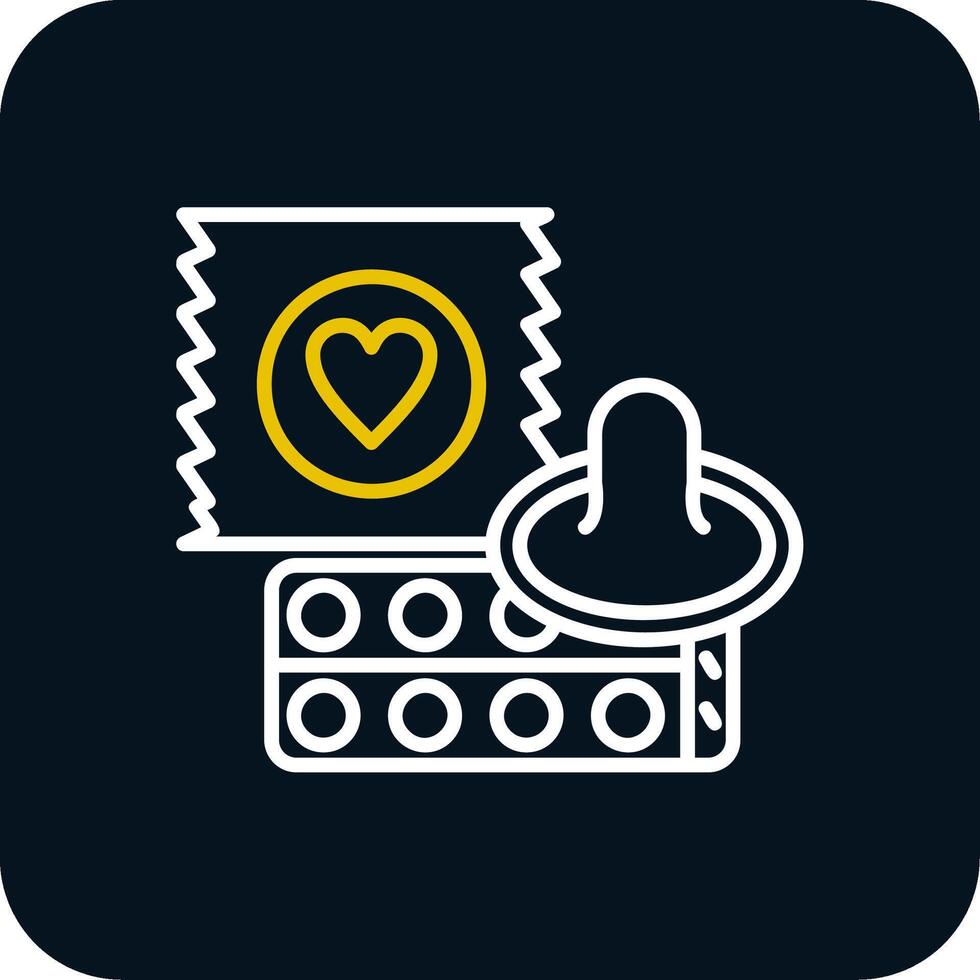 Condom Line Red Circle Icon vector