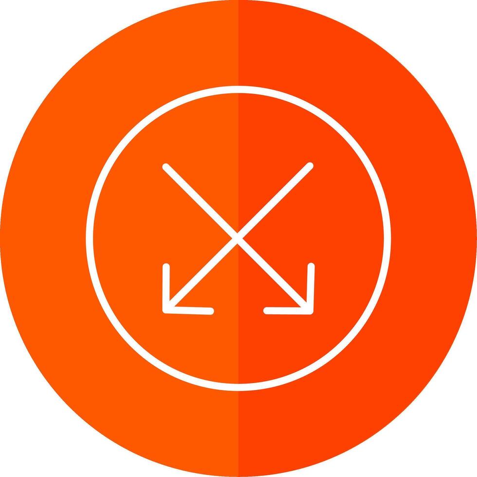 Intersect Line Red Circle Icon vector