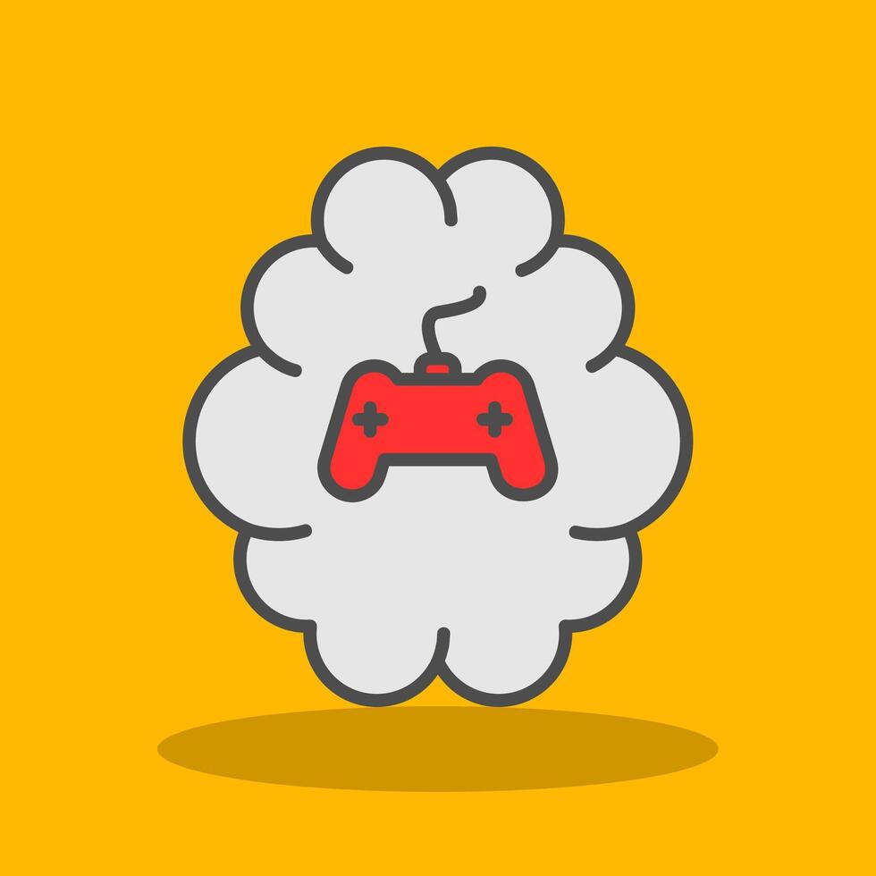 Gaming Filled Shadow Icon vector