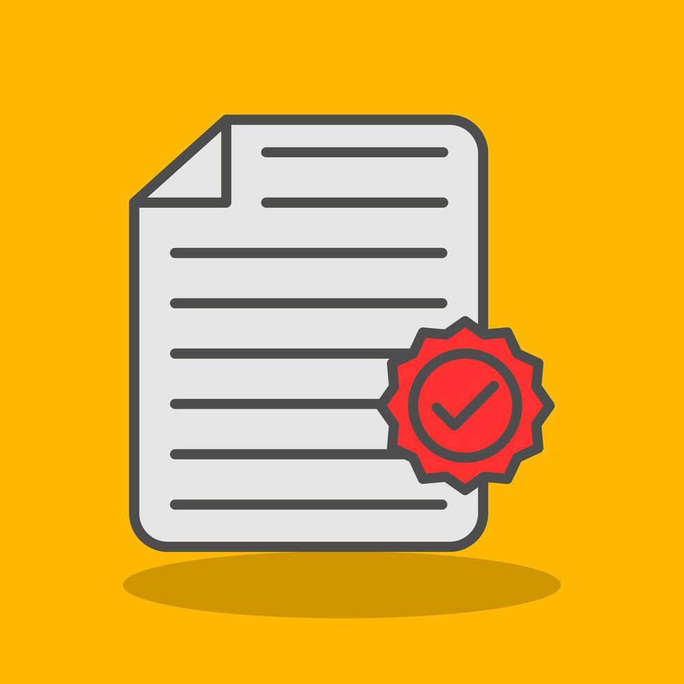 File Filled Shadow Icon vector